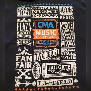 Vintage CMA Music Festival 2015 Graphic Tee - Black with Orange & White